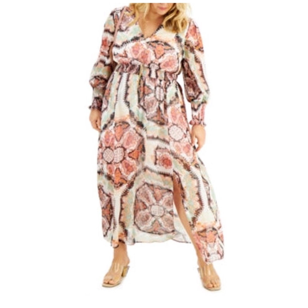 INC International Concepts new without Women's Plus Size Maxi Dress Pink 4XL